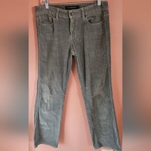 Calvin Klein Women's Gray Corduroy Pants Straight Leg sz 8 Mid Rise